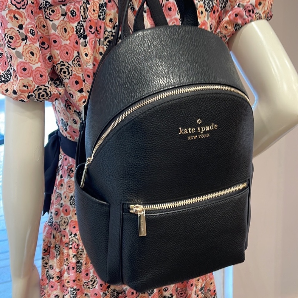 Kate Spade Leila Pebbled Leather Medium Dome Backpack
Black